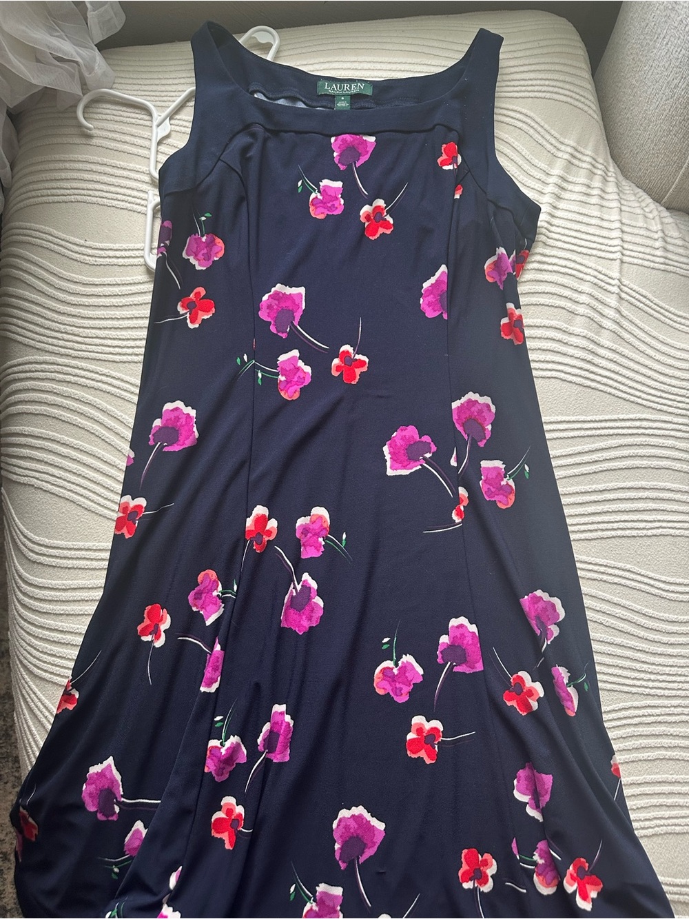 Lauren Ralph Lauren Navy Dress with Pink & Red Floral Print